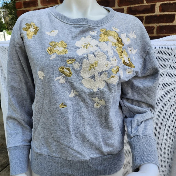J. Crew golden Magnolia sweatshirt S - Picture 7 of 10